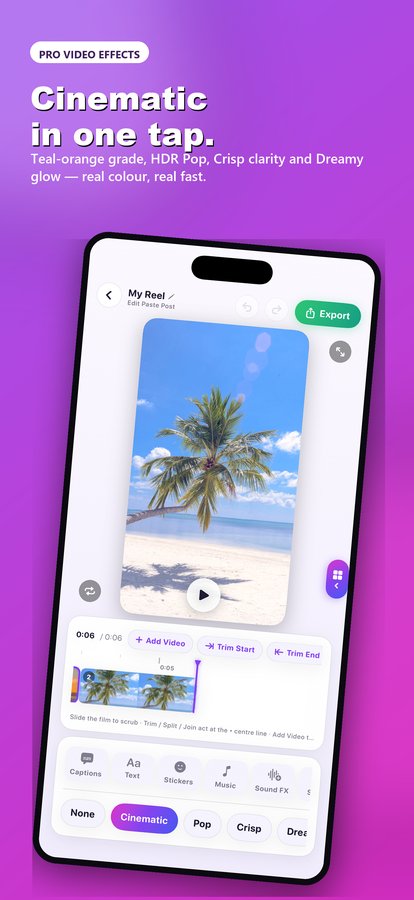 Photo editor tone controls on iPhone