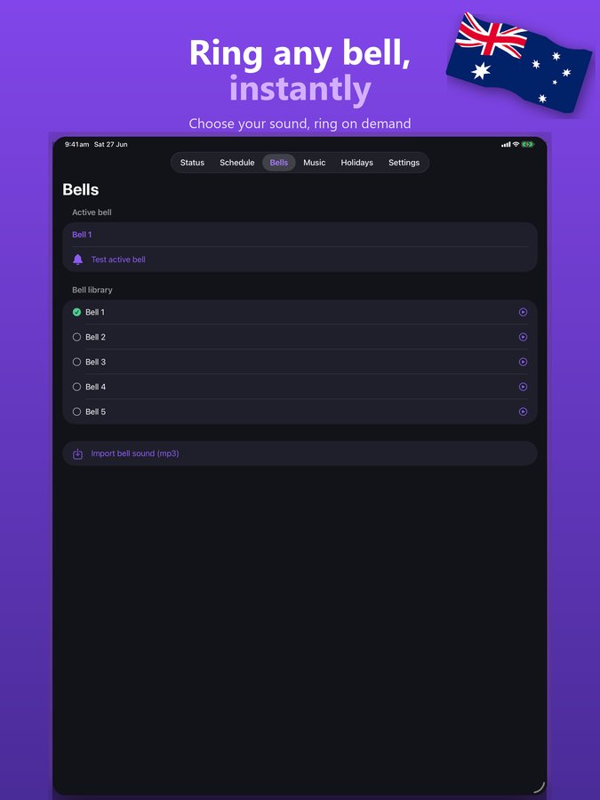 Bell sound library for the school bell timer app